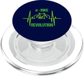 eBike Revolution Bicycle Electric Heartbeat Funny EKG Pulse PopSockets PopGrip for MagSafe