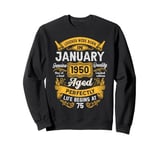 75th Birthday The Real Legends January 1950 75 Years Old Men Sweatshirt