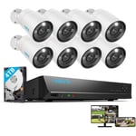 Kit Vidéo Surveillance avec 6K 12MP 8X Bullet Caméra ip PoE et 16CH 4To nvr, Détection Personne/Véhicule, Vision Nocturne 30m avec Audio - Reolink