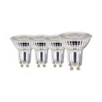 Toulum - Lot de 3 ampoules spot + 1 gratuite, culot GU10, 5W cons. et 50W eq., lumière blanche neutre - PACK31TG50SCW