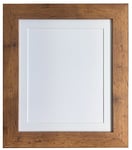 FRAMES BY POST London Picture Photo Frame, Vintage Wood with White Mount, 60 x 80 Image Size 50 x 70 cm