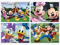 4 Puzzles Disney - Mickey Pluto Minnie Dingo Et Donald 20 - 40 - 60 - 80 Pieces