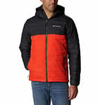 Columbia Powder Lite Hooded Jacket, Doudoune À Capuche Homme, Red Quartz/Shark, Taille XL