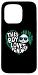 iPhone 15 Pro This Boy Loves Pandas Cute Panda Bear Valentines Day Case