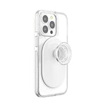 PopSockets: PopGrip pour MagSafe - Support et Poignée pour Smartphone et Coques avec Un Top Interchangeable - Clear White