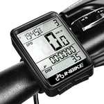 INBIKE Compteur de Vélo sans Fil Compteur Multifonctionnel Capteur de Vitesse Ordinateur Accessoires de vélo VTT Grand Écran WH_1