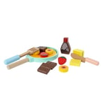 Owl & Fox Wooden Pancake Set Kids Kitchen Food Play Set - Saucepan, Utensils, Pancakes, Toppings, and More! For Imaginative Play, Encourages Social Skills, Made from FSC Wood, Suitable for Ages 3+