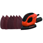 BLACK+DECKER Mouse Detail Sander, 55W, 240V, Corded, Includes 6 Sanding Sheets,