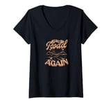 Womens On The Road Again Highway and Country Music V-Neck T-Shirt