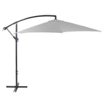 3m Hanging Banana Cantilever Garden Parasol - Light Grey