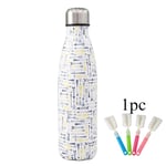 Insulated Water Bottle Metal Water Bottle Cute Water Bottle Sports Drinks Bottles Drink Bottles For Adults Clear Water Bottle Sport Water Cup arrow,500ml