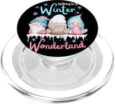 Walking In A Winter Wonderland Three Gnome Funny Christmas PopSockets PopGrip for MagSafe