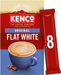 Kenco Flat White Instant Coffee Sachets s 8x14.8g (Pack of 5, Total 40 Sachets,