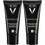 VICHY Dermablend Fond de teint fluide correcteur Tube 30ml - Teinte 15 OPAL Maquillage 2x30 ml