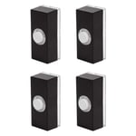 4 x Honeywell Friedland D534 Lightspot Illuminated Door Bell Push (Black)