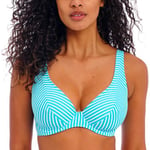 Freya Jewel Cove UW High Apex Bikini Top Turkos Mönster F 70 Dam