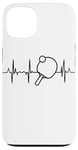 Coque pour iPhone 13 Ping Pong Tennis de table Heartbeat Heartline