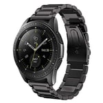 SUNDAREE Compatible avec Bracelet Samsung Galaxy Watch 42MM SM-R810/Watch 3 41MM/Garmin Vívoactive 5/GTS 4 MINI/Huawei Watch GT 4 42MM,20MM Noir Remplacement Acier Inoxydable Métal Montre Band