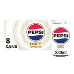 Pepsi Diet No Caffeine Cola Cans 330 ml (Pack of 8)