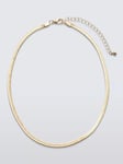 John Lewis Flat Snake Chain Necklace, Gold