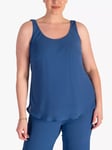 chesca Chiffon Scoop Neck Camisole Top, Bluebird