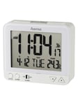 Hama 'RC 550' Radio Controlled Alarm Clock with Night Light Function White - Stereo - Hvit