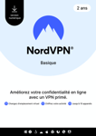 NordVPN Basique - 2 Ans - 10 Appareils (PC/MAC/Mobile) Logiciel VPN Premium - FRANCE