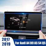 Wcnsxs Car GPS Navigation Tempered Glass Screen Protector Steel Protective Film,For Audi A4 B9 A5 S4 S5 Q5 2017 2018 2019