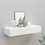 Tagère à tiroir murale Étagère suspendue Etagères Flottantes Blanc 60x23,5x10 cm mdf BRZH435166 MaisonChic