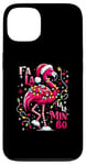 Coque pour iPhone 13 Fa LaLa Mingo Flamingo Sapin de Noël Tropical Christmas Lights