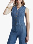 James Lakeland Denim Vest Gilet, Denim