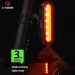 Polkupyörän osat X-TIGER Polkupyörän Smart Auto Brake Sensing Light Vedenpitävä LED Lataus Pyöräily Takavalo Pyörän Takavalo Varoitus Polkupyörän Takavalo