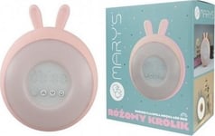 Mary`S Alarm Clock/Night Light Led Rgb Pink Rabbit-Mw20774