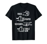 Rock Paper Scissors Table Saw Game Gamers Paper Gaming T-Shirt