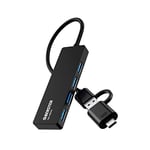 HOPDAY USB C Hub, 6 in 1 USB C Adapter for MacBook Air/Pro, Dual Display 186K HDMI Docking Station