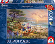 Schmidt Spiele 59951 Thomas Kinkade, Disney, Donald and Daisy on The Beach, Puzzle de 1000 pièces, Colourful