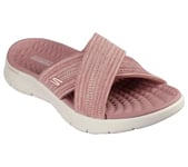 Skechers O-T-G Womens GO Walk Flex Sandal Impressed, Mauve Textile, 9 UK