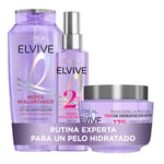 L'OREAL Elvive Hyaluron Mascarilla Hydratant 300Ch250+Serum, Pour Tous