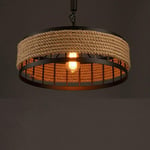 Senderpick - Lustre en corde de chanvre 40 w Vintage élégant Suspension Loft Htel Décor led E27