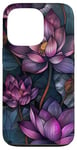 iPhone 13 Pro Purple Lotus Flowers Beautiful Floral Flower Case