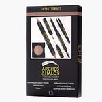 Arches and Halos Jetsetter Brow Kit - Light For Women 6 Pc 1 Pc Tweezer, 0.012 oz Pencil, 0.088 oz Powder, 0.176 oz Crayon, 0.176 Gel, Make Up Bag