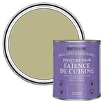 Rust-Oleum Peinture Verte Résistante à l'eau pour Faïence de Cuisine, Finition Brillante - Vert sauge 750ml