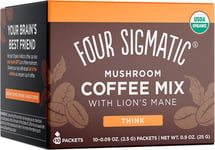 Organic Mushroom Coffee by Four Sigmatic | Arabica Instant Coffee Singles with |