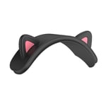 Cat Ears Silikon hörlurar Huvudbandsskydd för Air_sPods Max Black