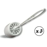 Garde-robe wc Combiné brosse balayette wc boule avec socle porte balai Modèle basique en plastique - Quantité x3 - Garde robe wc