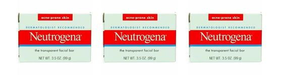 BL NeutrogenaGlycerinFacial CleansingBar For AcneProneSkin3.5oz(62306)PK OF 3