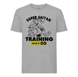 T-Shirt Homme Col Rond Training Super Sayan Level 3 Dragon Ball Z Dbz Manga Anime Goku