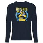 X-Men Wolverine Bio Long Sleeve T-Shirt - Navy - XS