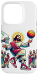 Coque pour iPhone 14 Pro Ballin with the Messiah Rejoignez la communauté Jesus Basketball