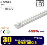 Nvox Lysrör 60Cm 9W T8 3000K G13 Varm Transparent